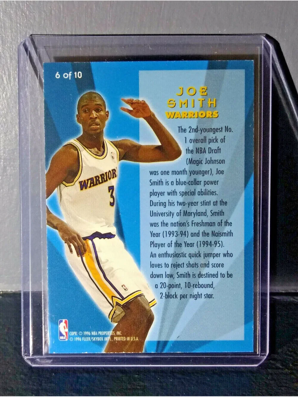 1995-96 Joe Smith Fleer Ultra All-Rookies #6 Basketball Card